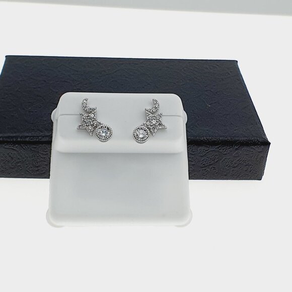 925 sterling silver luxury CZ earrings for women/girls, Best forRJUS2172 - Picture 3 of 10